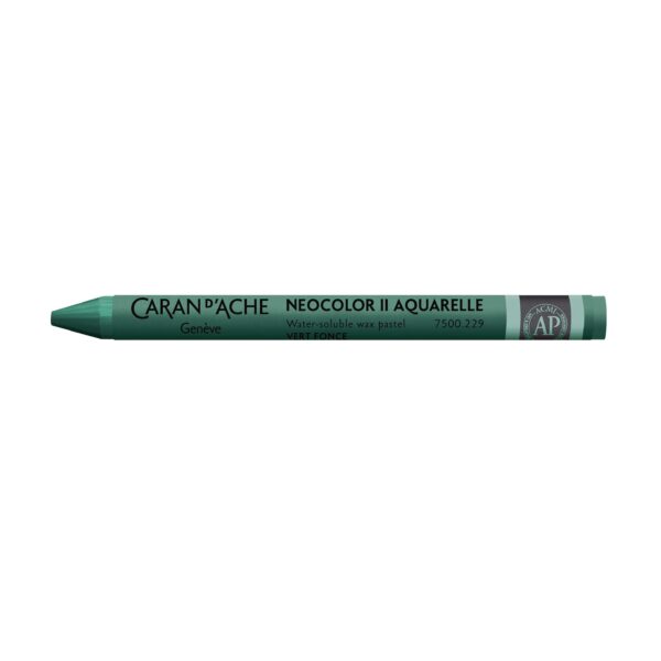 Caran d’Ache Neocolor II Water-Soluble Wax Pastels – Artist 84 Professional Shades – 229 Dark Green