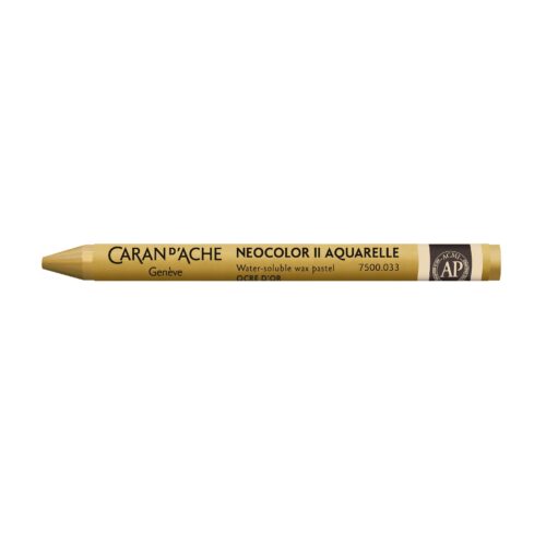 Caran d’Ache Neocolor II Water-Soluble Wax Pastels – Artist 84 Professional Shades – 033 Golden Ochre