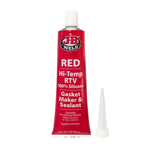 J-B Weld Red Hi-Temp RTV 100% Silicone Gasket Maker & Sealant – 85g (3oz) Tube, 1-Hour Set, Heat Resistant Up to 343°C, With Nozzle - Image 3