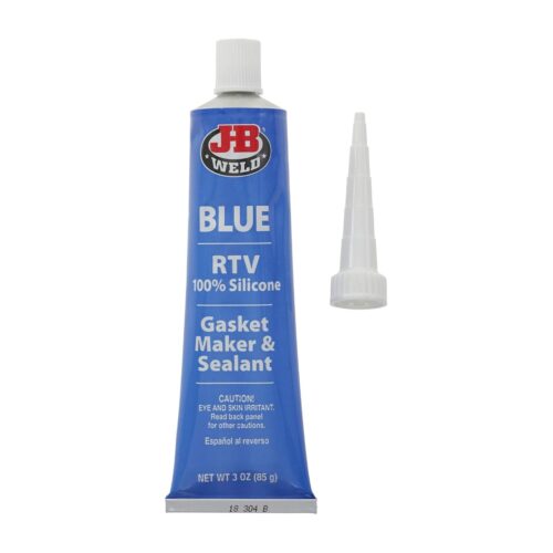 J-B Weld Blue RTV 100% Silicone Gasket Maker & Sealant – 85g (3oz) Tube, 1-Hour Set Time, Sensor Safe, With Nozzle - Image 2