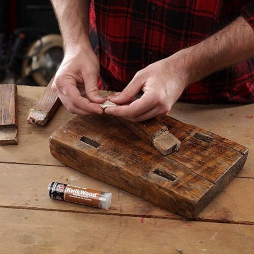 J-B Weld KwikWood Repair Putty – 28g (1oz) Tube, 15–25 Minute Set Time, 2450 PSI Strength, Fast Wood Repairs - Image 2