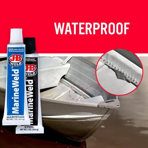 J-B Weld MarineWeld Grey 2-Part Epoxy Tubes – Strong Waterproof Adhesive & Repair Bond - Image 3