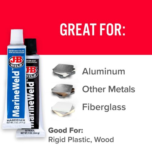 J-B Weld MarineWeld Grey 2-Part Epoxy Tubes – Strong Waterproof Adhesive & Repair Bond - Image 4