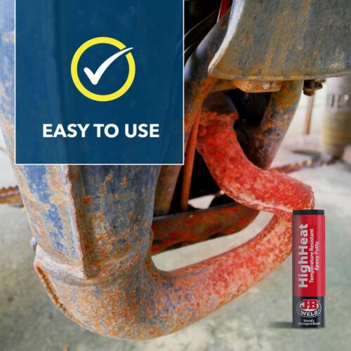 J-B Weld HighHeat Temperature Resistant Epoxy Putty – 57g (2oz) Grey, 1-Hour Set Time, 205°C Heat Resistant, 800/600 PSI Strength - Image 5