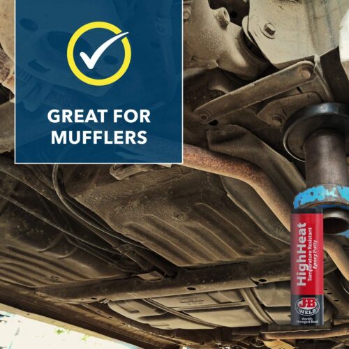J-B Weld HighHeat Temperature Resistant Epoxy Putty – 57g (2oz) Grey, 1-Hour Set Time, 205°C Heat Resistant, 800/600 PSI Strength - Image 7