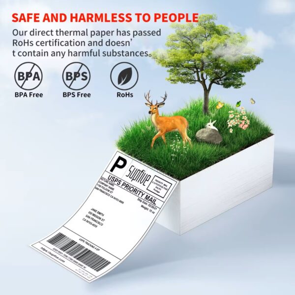 Thermal Labels 4″ x 6″ Roll (500 Labels/Roll) – 152 x 102mm Direct Thermal Shipping Labels P6709 – Postage, Courier & eCommerce Use