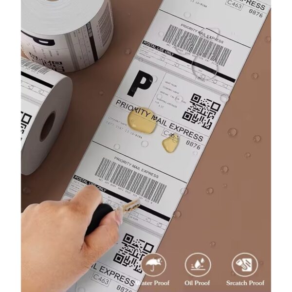 Thermal Labels 4″ x 6″ Roll (500 Labels/Roll) – 152 x 102mm Direct Thermal Shipping Labels P6709 – Postage, Courier & eCommerce Use