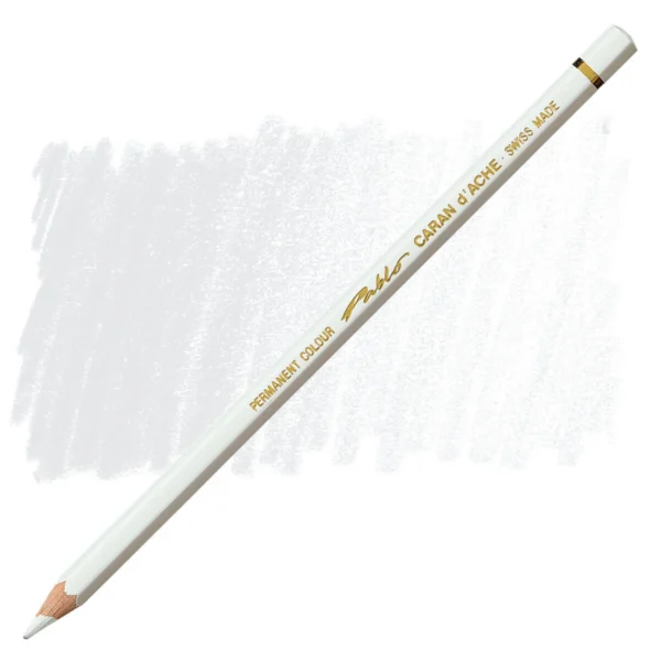 Caran d’Ache Pablo White Permanent Artist Colour Pencil – Blanc 001