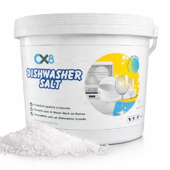 Dishwasher Salt 3kg – Limescale Protection, Prevents Water Marks, Softens Hard Water, Universal Dishwasher Use