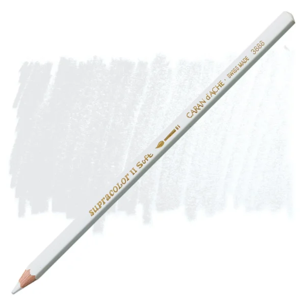 Caran d’Ache Supracolor White Watersoluble Artist Aquarelle Colour Pencil – Blanc 001