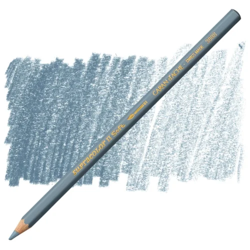 Caran d'Ache Supracolor Silver Grey Watersoluble Artist Aquarelle Colour Pencil – Gris Argente 002