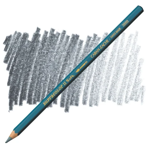 Caran d'Ache Supracolor Dark Grey Watersoluble Artist Aquarelle Colour Pencil – Gris Fonce 007