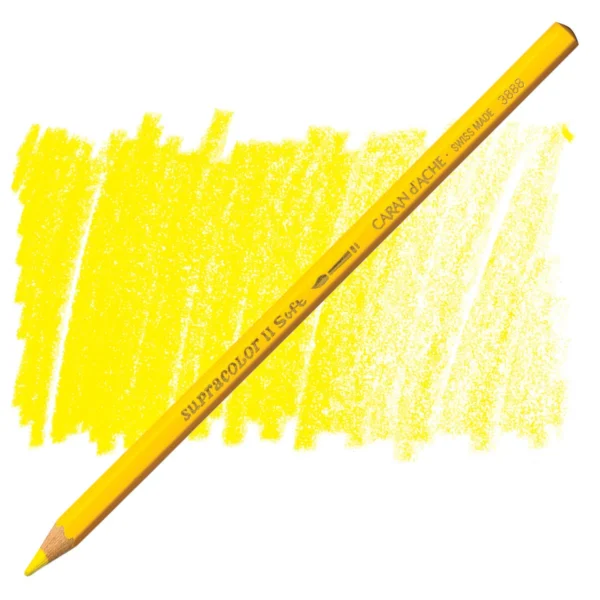 Caran d’Ache Supracolor Yellow Watersoluble Artist Aquarelle Colour Pencil – Jaune 010