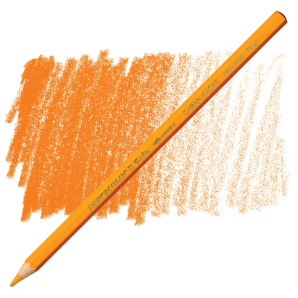 Caran d’Ache Supracolor Orange Watersoluble Artist Aquarelle Colour Pencil – Orange 030