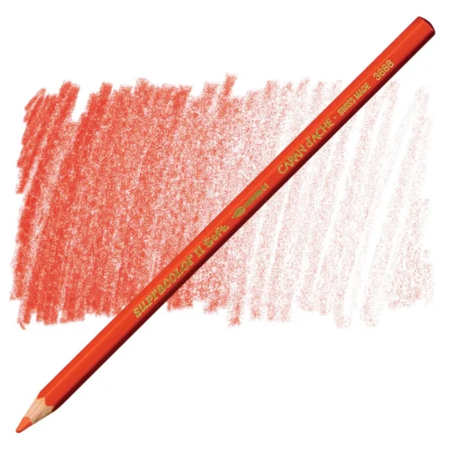 Caran d'Ache Supracolor Vermillion Red Watersoluble Artist Aquarelle Colour Pencil – Vermillion 060