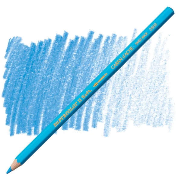 Caran d’Ache Supracolor Light Blue Watersoluble Artist Aquarelle Colour Pencil – Bleu Claire 161