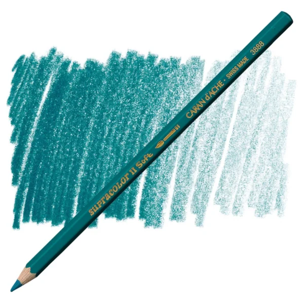 Caran d’Ache Supracolor Malachite Green Watersoluble Artist Aquarelle Colour Pencil – Vert De Malachite 180