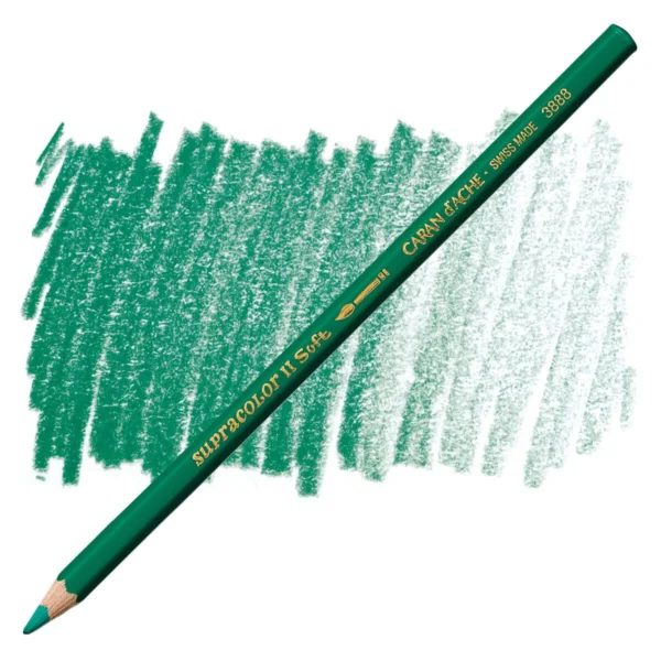 Caran d’Ache Supracolor Blush Green Watersoluble Artist Aquarelle Colour Pencil – Vert Bleuatre 200
