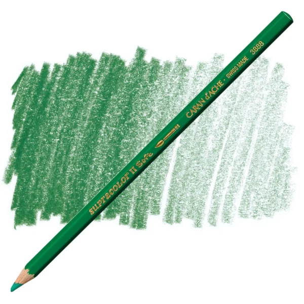 Caran d’Ache Supracolor Emerald Green Watersoluble Artist Aquarelle Colour Pencil – Vert Emeraude 210