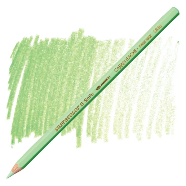 Caran d’Ache Supracolor Light Green Watersoluble Artist Aquarelle Colour Pencil – Vert Clair 221