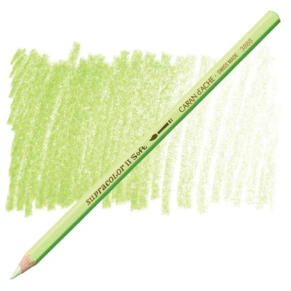 3888_231 Caran d’Ache Supracolor Lime Green Watersoluble Artist Aquarelle Colour Pencil – Vert Tilleul 231