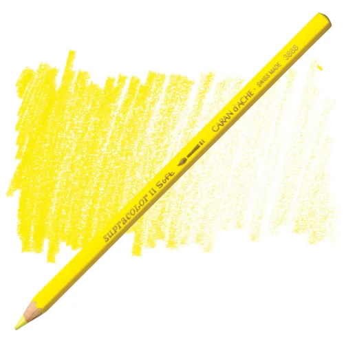 Caran d'Ache Supracolor Lemon Yellow Watersoluble Artist Aquarelle Colour Pencil – Jaune Citron 240
