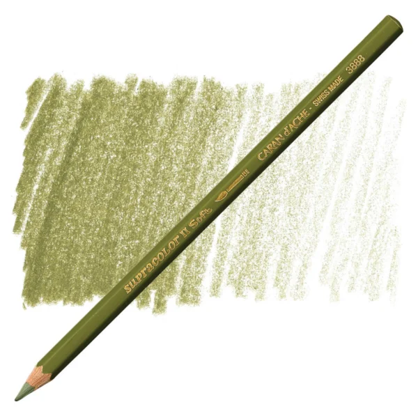 Caran d’Ache Supracolor Olive Green Watersoluble Artist Aquarelle Colour Pencil – Olive Fonce 249