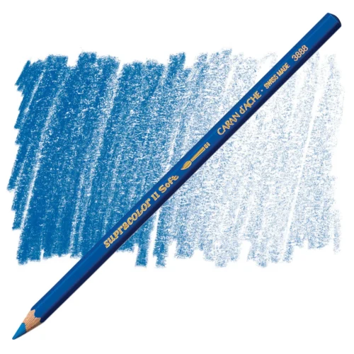 Caran d’Ache Supracolor Gentian Blue Watersoluble Artist Aquarelle Colour Pencil – Bleu Gentiane 370