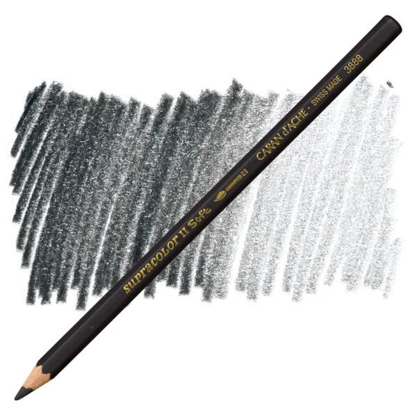 Caran d’Ache Supracolor Charcoal Grey Watersoluble Artist Aquarelle Colour Pencil – Anthracite 409