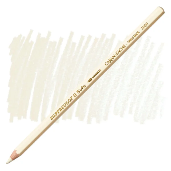 3888_491 Caran d’Ache Supracolor Cream Off White Watersoluble Artist Aquarelle Colour Pencil – Creme 491