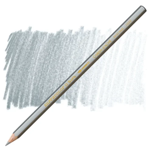 Caran d'Ache Supracolor Silver Watersoluble Artist Aquarelle Colour Pencil – Argent 498
