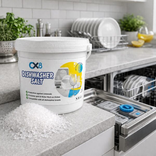 Dishwasher Salt 3kg – Limescale Protection, Prevents Water Marks, Softens Hard Water, Universal Dishwasher Use