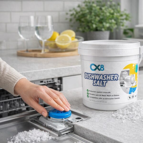 Dishwasher Salt 3kg – Limescale Protection, Prevents Water Marks, Softens Hard Water, Universal Dishwasher Use