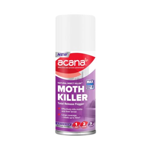 Acana Total Release Moth Killer Fogger 150ml – Natural Insect Killer Aerosol, Kills Moths, Larvae, Fleas & Bed Bugs