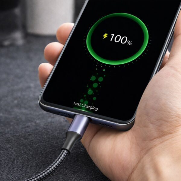 Lumi USB-C to USB-C Cable 1m Black/Grey – 60W PD Fast Charging & Data Transfer, 3A Braided Type C Cable for Phones & Devices 5 D2G 17470 6