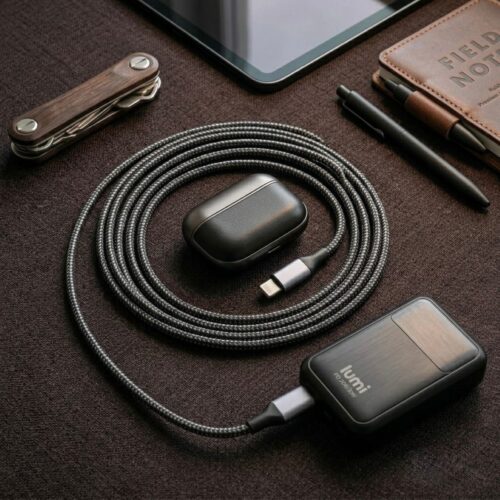 Lumi USB-C to Lightning Cable 1m Black/Grey – 20W Fast Charging & Data Transfer, Braided Type C Charger Cable for iPhone & Devices 9 Lumi USB-C to Lightning Cable 1m Black/Grey – 20W Fast Charging & Data Transfer, Braided Type C Charger Cable for iPhone & Devices - Image 5