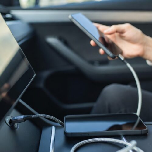 Lumi USB-A to USB-C Cable 1m Black/Grey – 18W Fast Charging & Data Transfer, 2A Braided Type C Charger Cable for Mobile Devices - Image 7