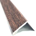 Walnut Effect Self-Adhesive Aluminium Corner Floor Threshold 900mm – Trim Strip 25x20mm for Laminate, Wood & Vinyl Floors