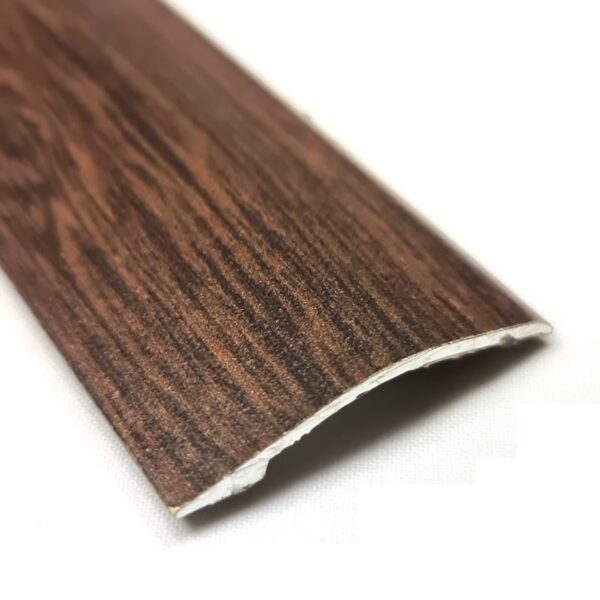 Walnut Effect Self-Adhesive Aluminium Ramp Floor Threshold 900mm – Trim Strip 40x6mm for Laminate, Wood & Vinyl Flooring