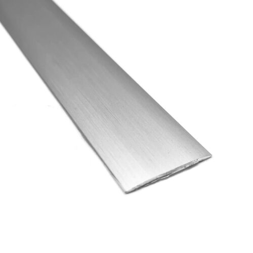 Brushed Steel Effect Self-Adhesive Aluminium Floor Threshold Strip 900mm – Flat Cover Trim 40x3mm for Laminate, Wood & Vinyl Floors