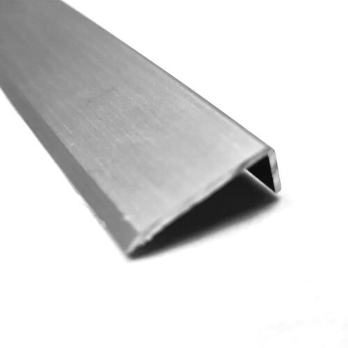 Brushed Steel Effect Self-Adhesive Aluminium End Border Floor Threshold 900mm – Angle Trim 25x10mm for Laminate, Wood & Vinyl Floors