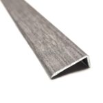 Grey Effect Self-Adhesive Aluminium End Border Floor Threshold 900mm – Angle Trim 25x10mm for Laminate, Wood & Vinyl Floors