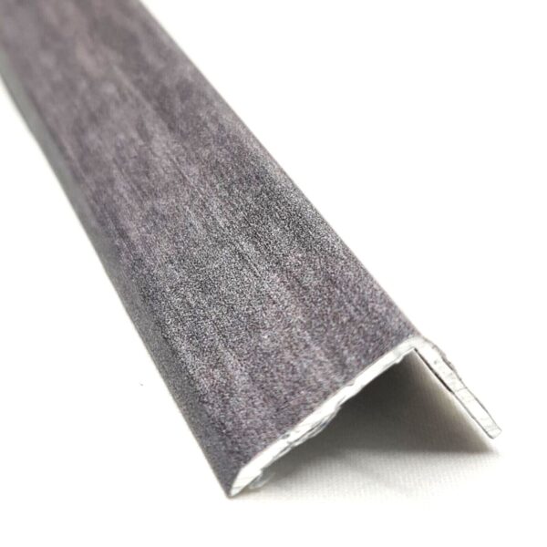 HSD-DIY-4370 Grey Effect Self-Adhesive Aluminium Corner Floor Threshold 900mm – Trim Strip 25x20mm for Laminate, Wood & Vinyl Floors