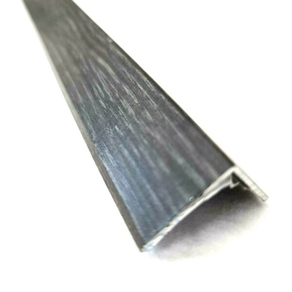 Anthracite Effect Self-Adhesive Aluminium End Border Floor Threshold 900mm – Angle Trim 25x10mm for Laminate, Wood & Vinyl Floors