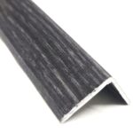 Anthracite Effect Self-Adhesive Aluminium Corner Floor Threshold 900mm – Cover Trim 40x3mm for Laminate, Wood & Vinyl Floors