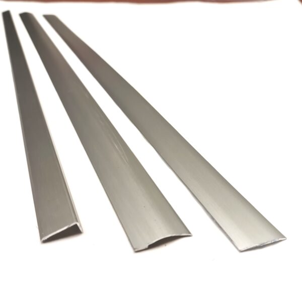 Brushed Steel Effect Self-Adhesive Aluminium Floor Threshold Strip 900mm – Flat Cover Trim 40x3mm for Laminate, Wood & Vinyl Floors