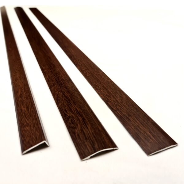 Walnut Effect Self-Adhesive Aluminium Floor Threshold Strip 900mm – Flat Cover Trim 40x3mm for Laminate, Wood & Vinyl Floors