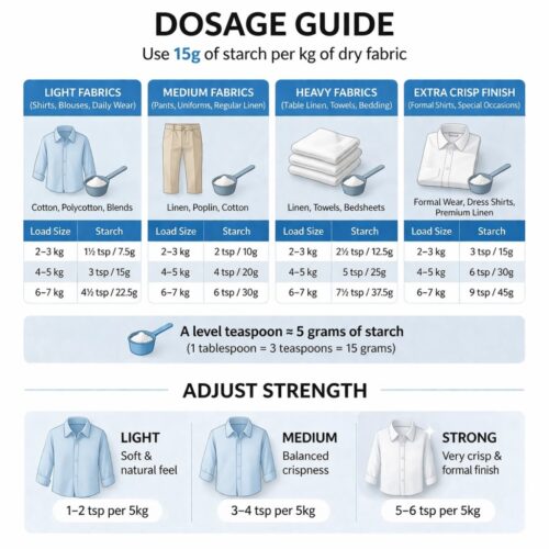 Laundry Starch 250g – Crisp Finish Fabric Starch for Shirts, Table Linen & Bedding, Easy Ironing Finish 9 Laundry Starch 250g – Crisp Finish Fabric Starch for Shirts, Table Linen & Bedding, Easy Ironing Finish