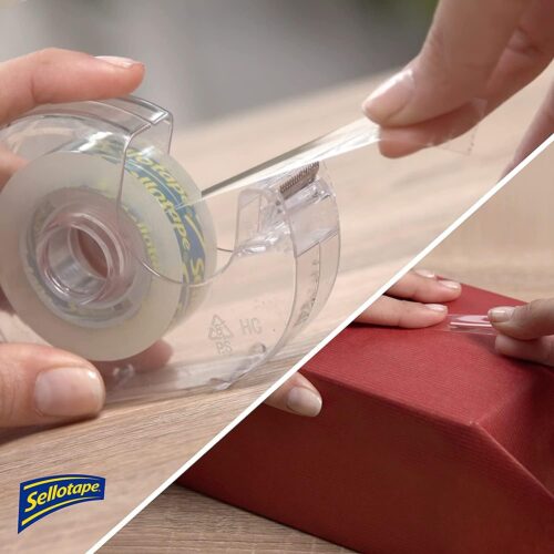 Sellotape On Hand Tape Refills (18mm x 15m, 2 Rolls) – Super Clear Extra Sticky Tape, Maximum Clarity - Image 6