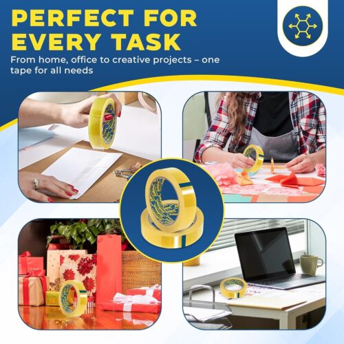 Sellotape Original Golden Sticky Tape (24mm x 50m) – Strong Clear Easy Tear Tape for Home, Office & Gift Wrapping - Image 4